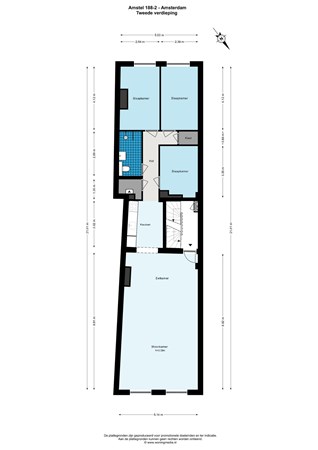 Plattegrond - Amstel 188-2, 1017 AG Amsterdam - Amstel 188-2 - Amsterdam - Tweede verdieping - 2D.jpg